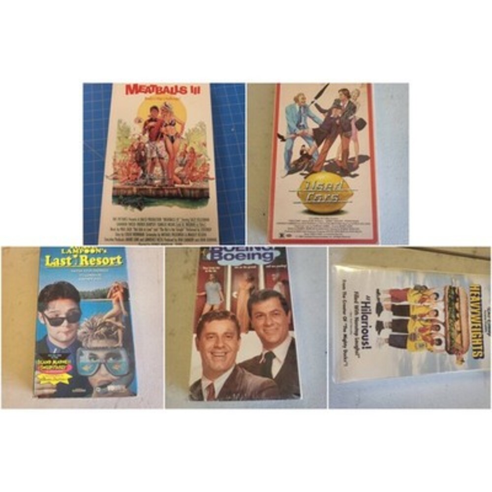 Lot of 5 Comedy VHS Tapes Meatballs III Used Cars National Lampoon's John Candy